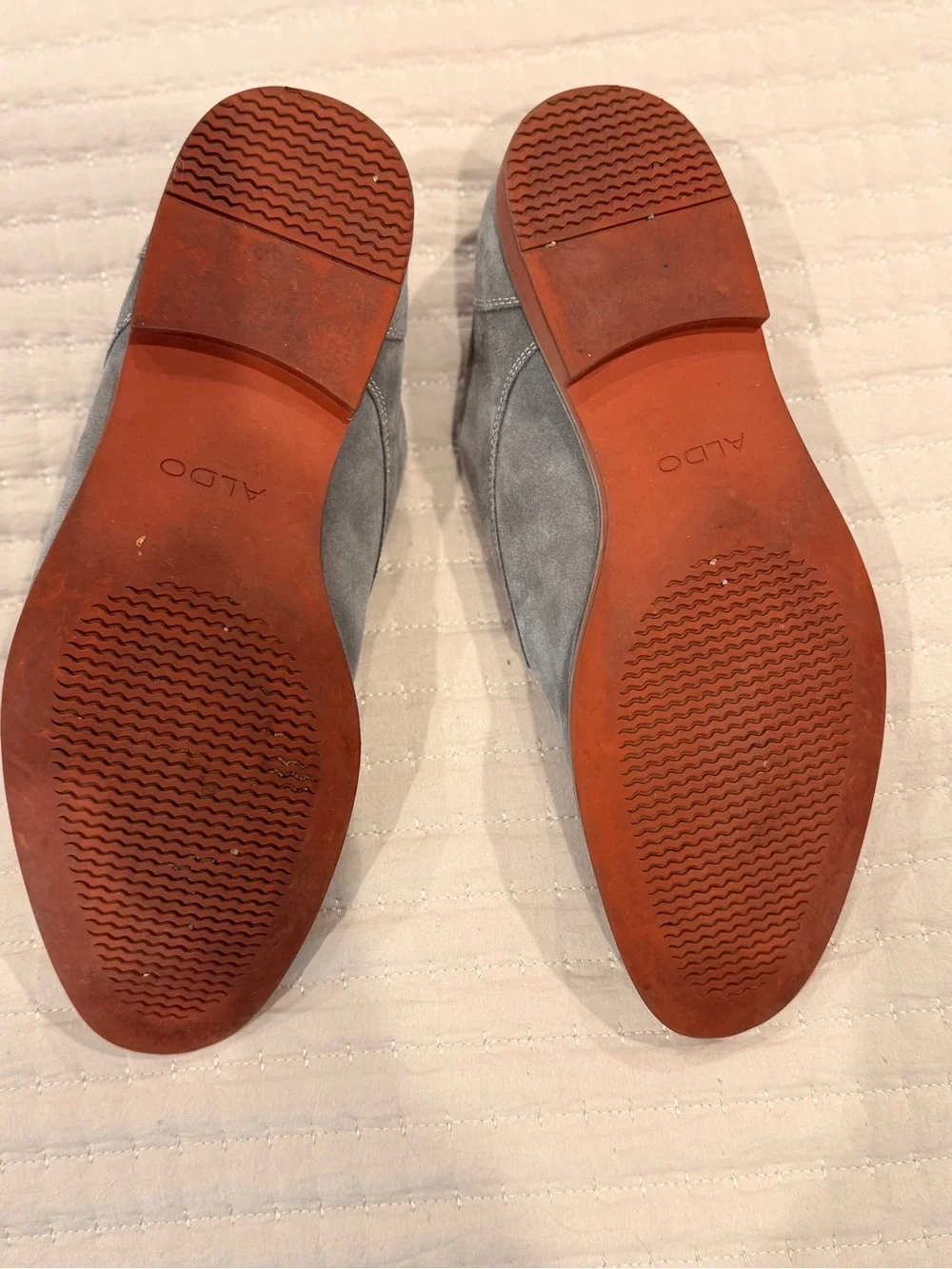 Aldo Gray Suede Chukka Lace-Up Shoes